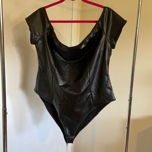 Forever 21 pleather bodysuit
